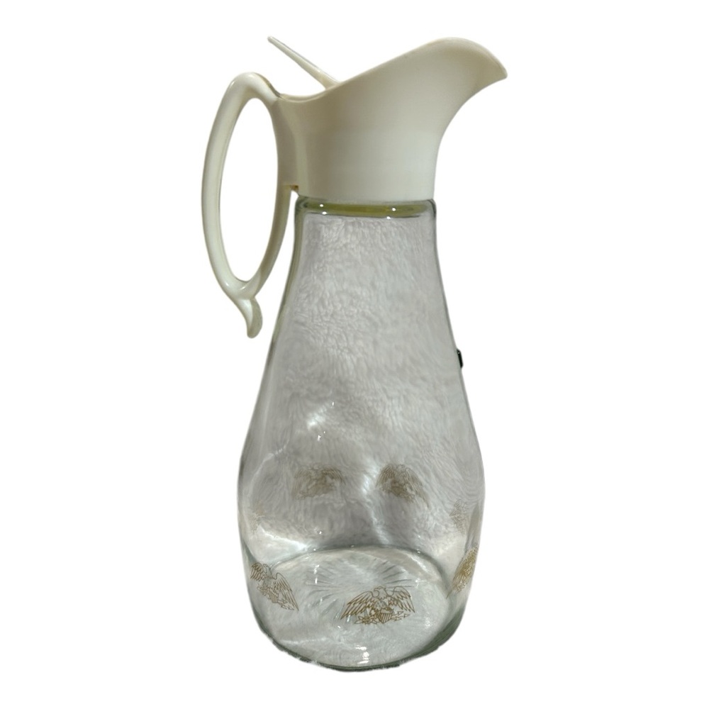 Vintage Log Cabin Glass Syrup Dispenser From 1970s!
